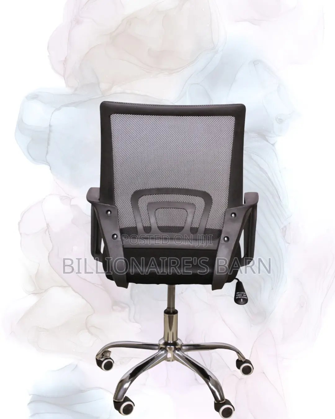 Black Compact Ergonomic Chair | Rolling Comfort for Busy Workdays |