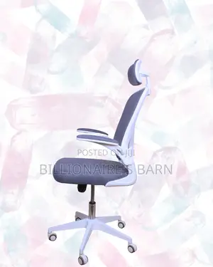 White Ergonomic Mesh Chair | Smooth Rolling Comfort for Busy Workdays