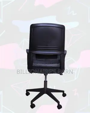 Black Mid-Back Mesh Chair | Smooth Rolling Comfort for Busy Workdays |