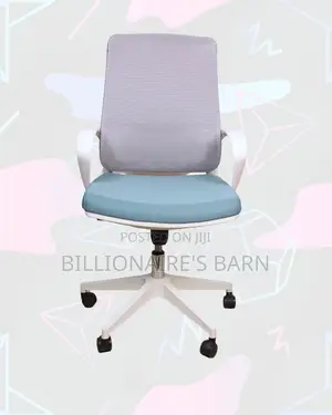White Mid-Back Mesh Chair | Rolling Comfort for Busy Workdays |