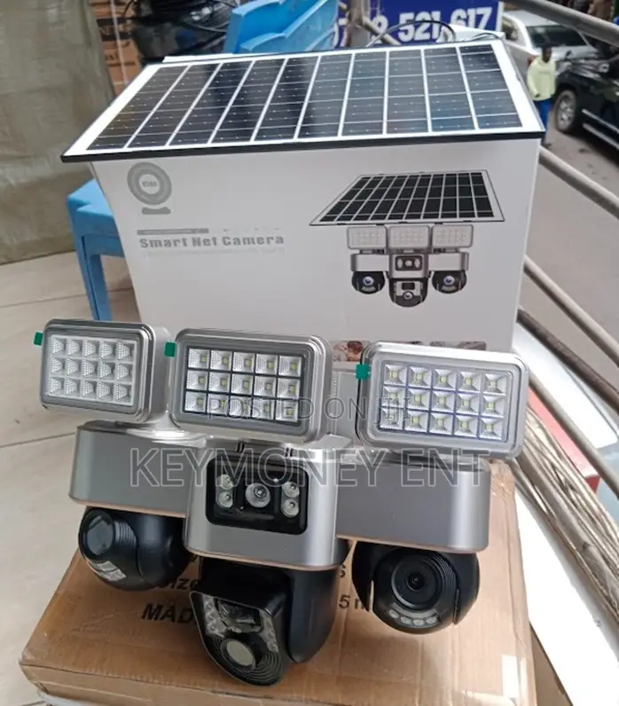 VTS 30a V380 4g Triple Lens Solar Powered PTZ Camera Wit Streetlight