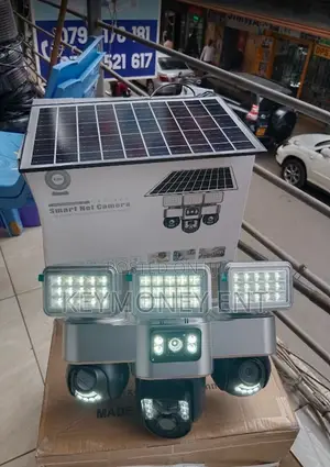 Night Vision Activated 4g PTZ Triple Lens Solar With Solar Flood Light