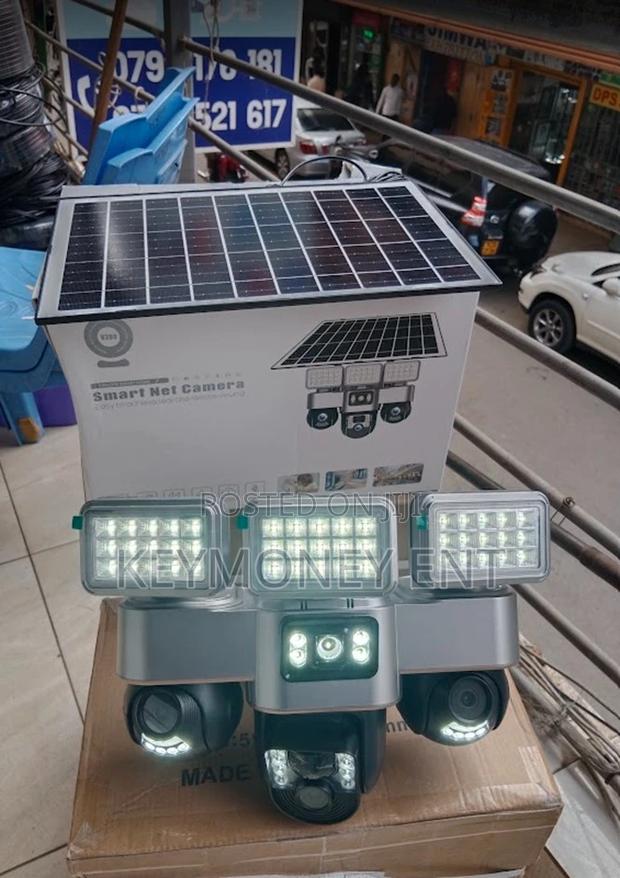 Night Vision Activated 4g PTZ Triple Lens Solar With Solar Flood Light - main view