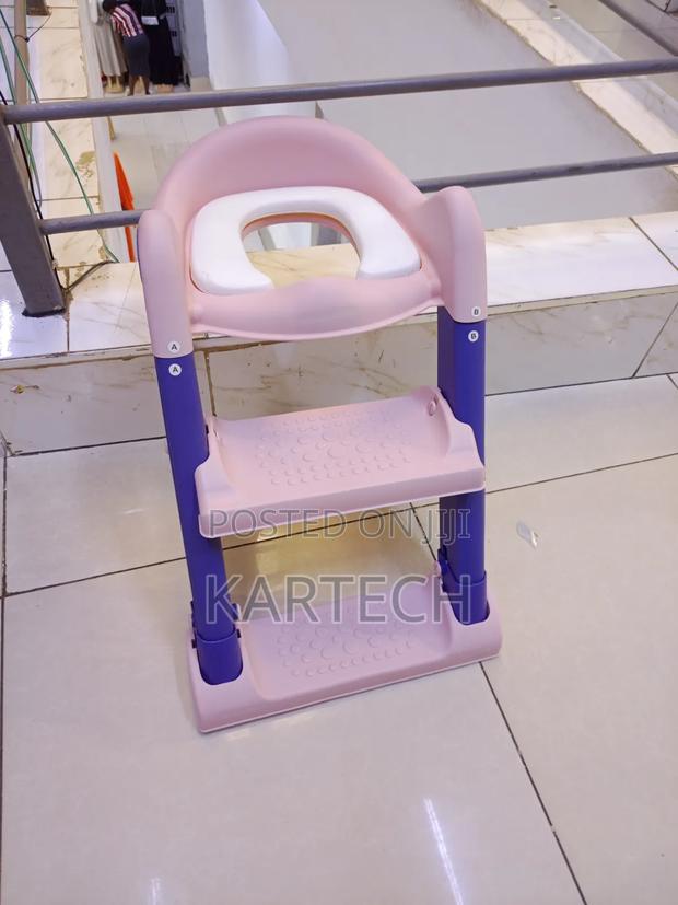 Adjustable Potty Training Ladder -Pink - main view