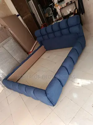 Trendy Blue Upholstered Chester Bed