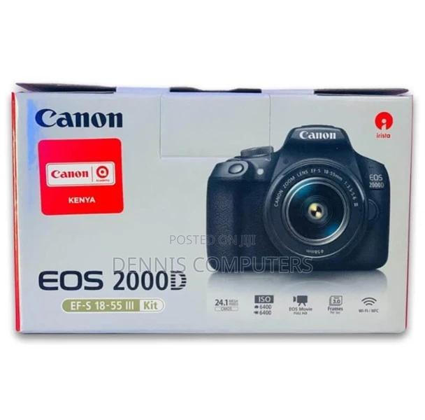 Canon Eos 2000d DSLR Camera With Ef-S 18-55mm F/3.5-5.6 Is Ii Lens