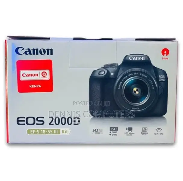 Canon Eos 2000d DSLR Camera With Ef-S 18-55mm F/3.5-5.6 Is Ii Lens