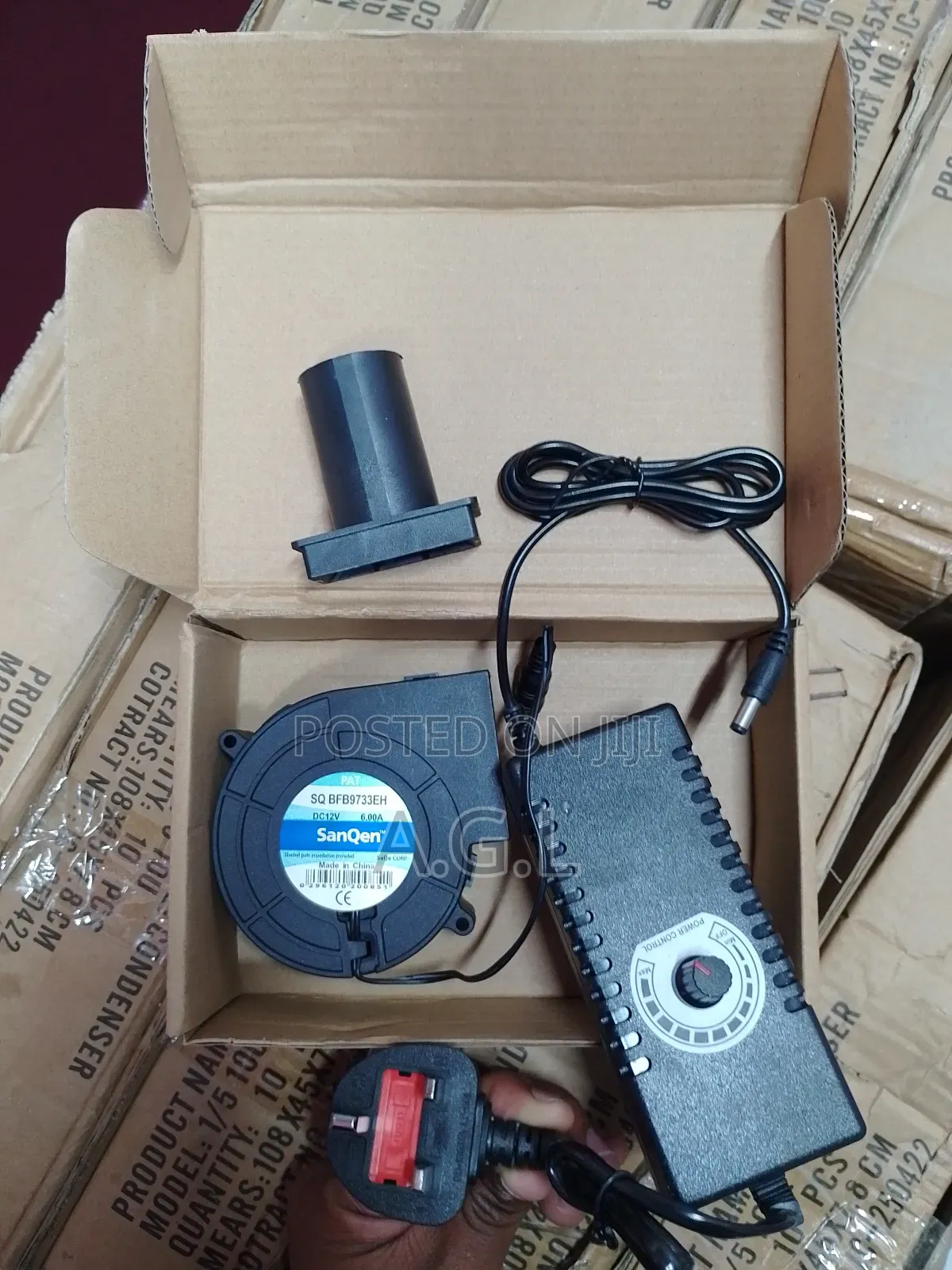 Dc 12v 6a Blower Fan With Adapter for Used Oil Jiko