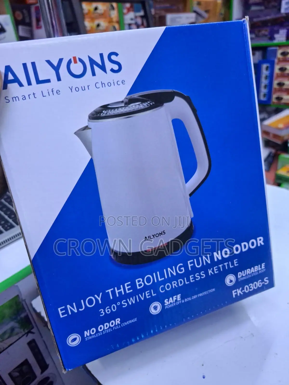 Ailyons Fk-0306-S Electric Kettle 1.8l Stainless Steel