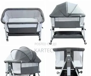 Newborn Bedside Sleeper Bassinet With Canopy Storage Basket