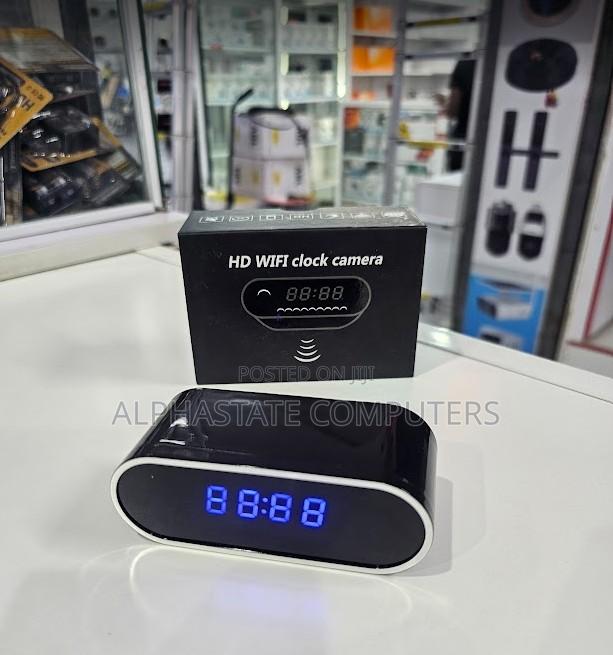 Smart Wifi Clock Camera Hd Indoor Surveillance With Mobile App Control - main view