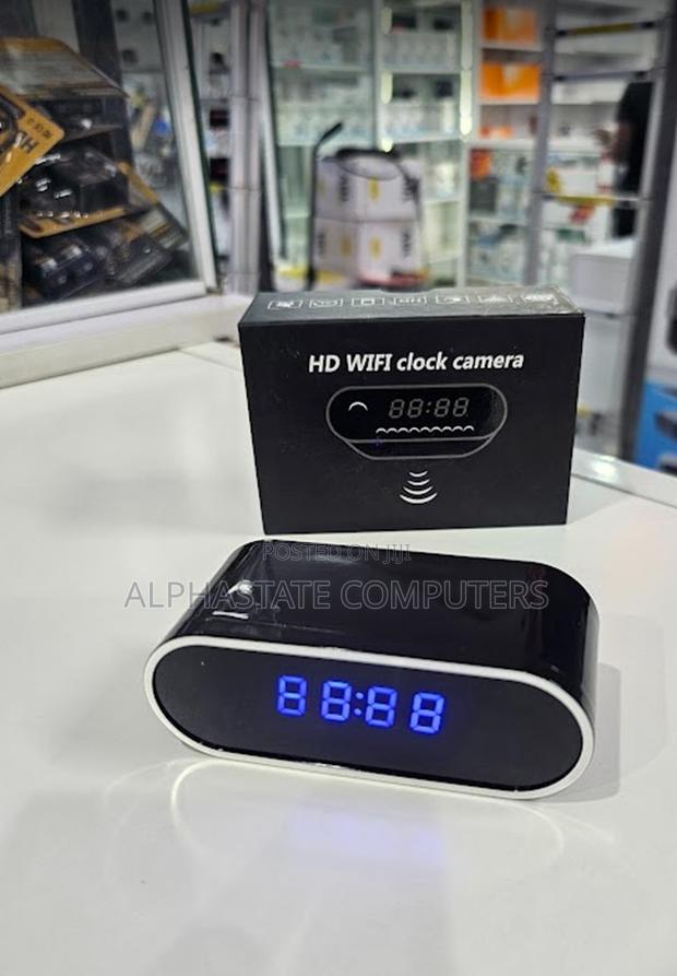 Wireless Table Clock Camera With Remote Viewing and Motion Detection - main view