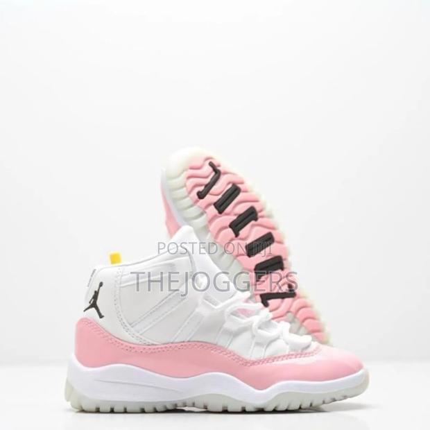 Air Jordan 11 Little Girls White and Pink