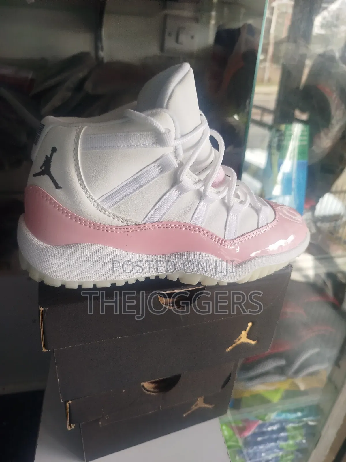 Air Jordan 11 Little Girls White and Pink