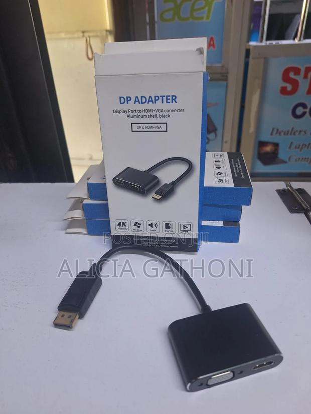 Display Port to Hdmi +Vga Converter