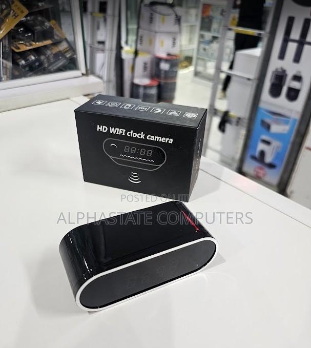 Smart Table Clock Camera With Wifi Connectivity and Remote Access - main view