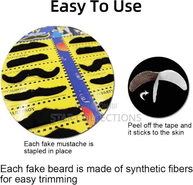 Fake Moustache 12pcs Set - thumbnail 3