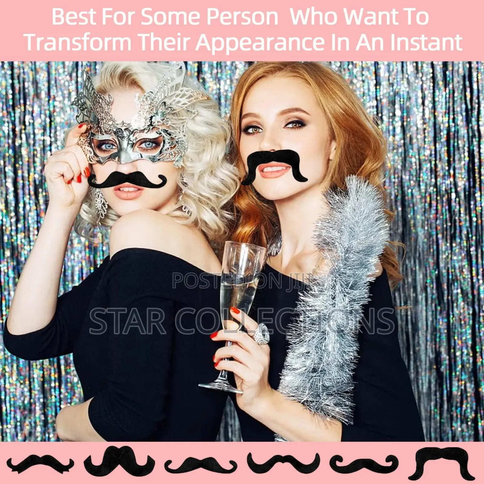 Fake Moustache 12pcs Set