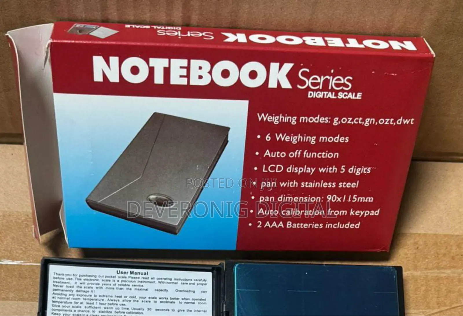 Notebook 500gram Digital Scale