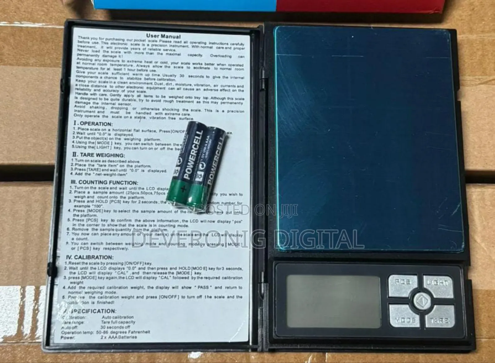 Notebook 500gram Digital Scale