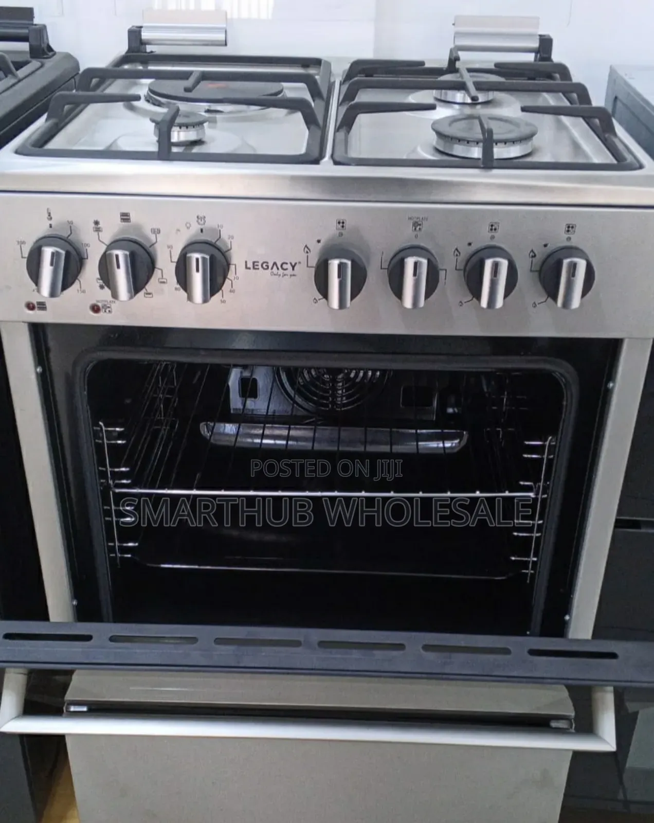60*60 Legacy 3+1 With Heavy Cast Iron Grill, Jet Gas Valve ,Turbo Fan