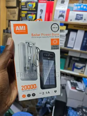 Ami Am-26 High Capacity Solar Power Bank With Led Battery Indicator
