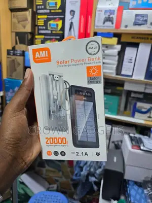 Ami Am-26 High Capacity Solar Power Bank With Led Battery Indicator