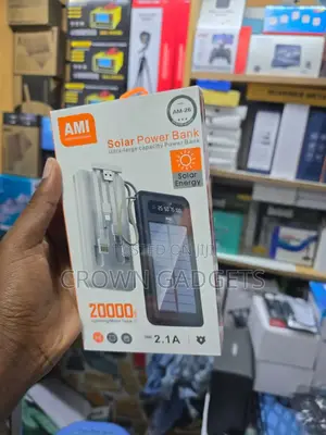 Ami Am-26 High Capacity Solar Power Bank With Led Battery Indicator