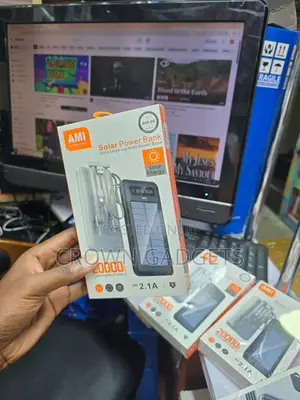 Ami Am-26 Portable Solar Power Bank 2.1a Fast Charge