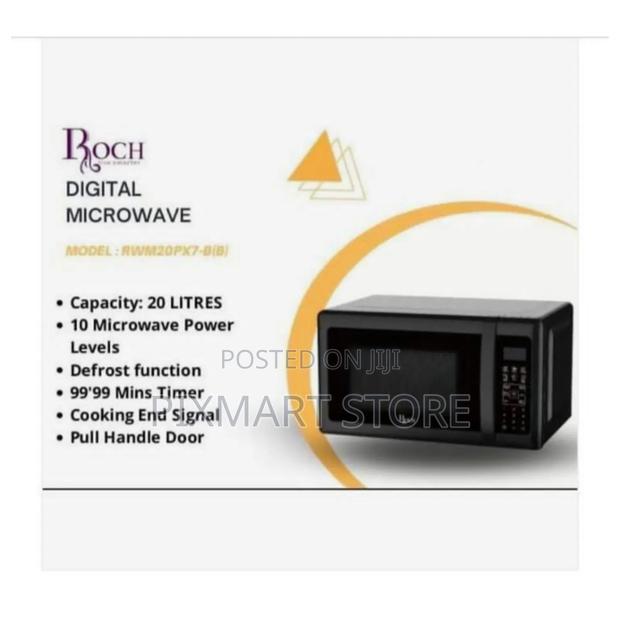 Roch 20l Black Digital Microwave With Defrost Function