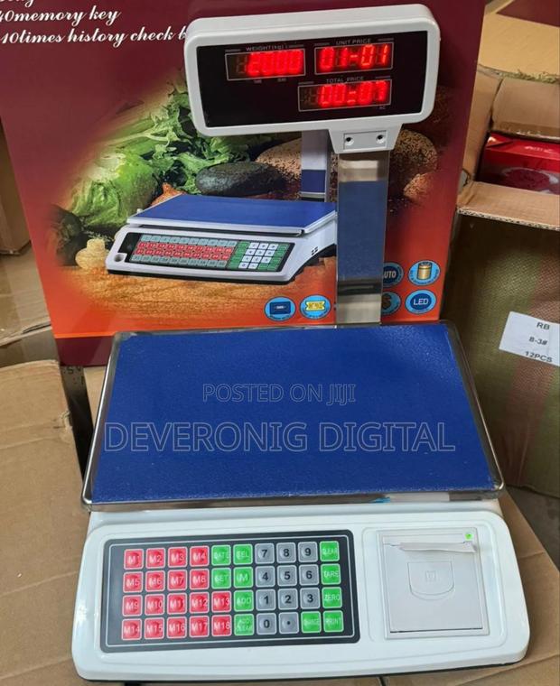 Maximum Weight 50kg 40 Memory Receipt Scale - main view