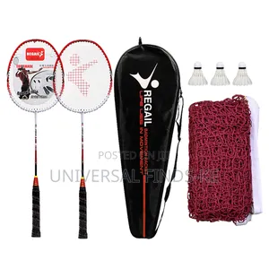 Complete Badminton Racket Set With Net – Portable Outdoor/Indoor Game