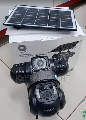 Solar Powered 4g Triple Lens Outoor PTZ Camera With 3 Lenses