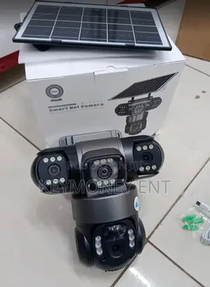 4g Simcard Outdoor Camera With Sola Panel Triple Lens Camera