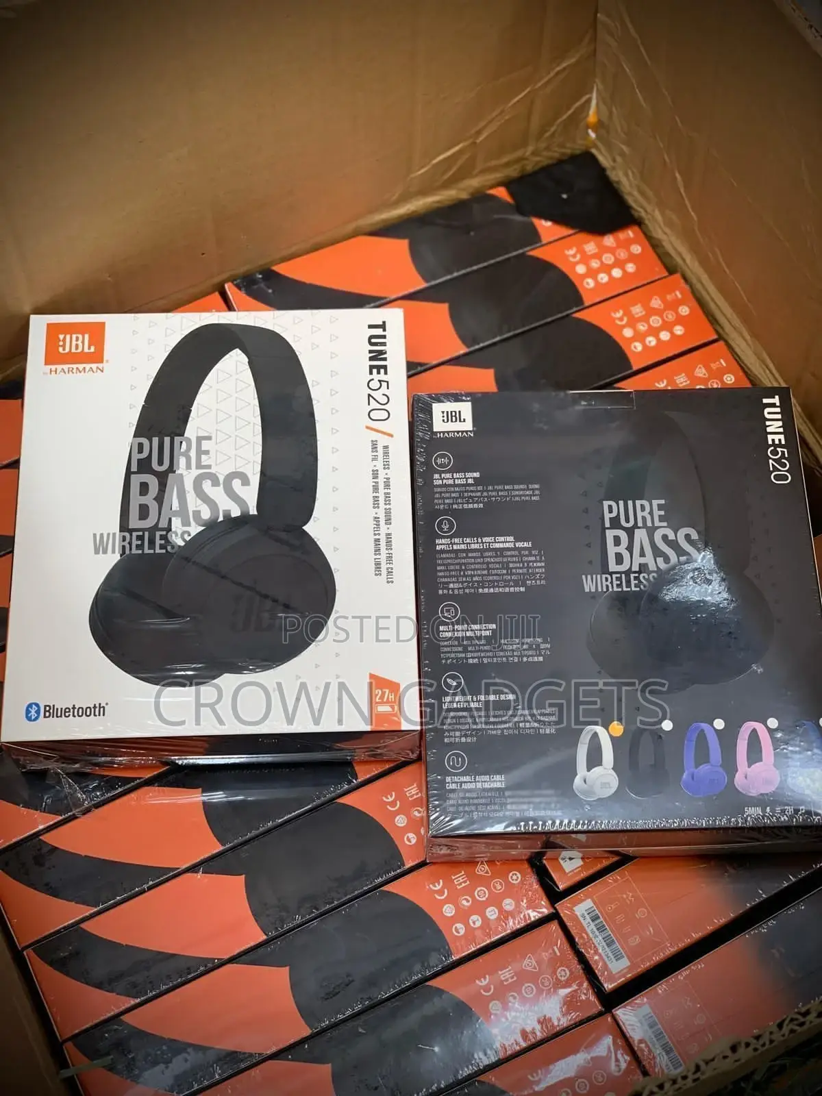 JBL Tune 520bt Wireless on-Ear Headphones With Pure Bass Sound