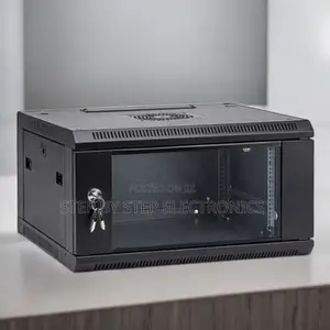 4u Wall Mount Data Cabinet Lockable Glass Door With Smooth Finish