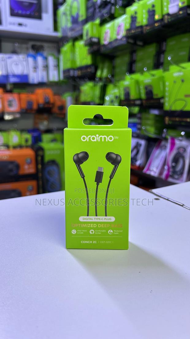 Oraimo Type-C Earphones Conch 2c - Original,Clear Sound - thumbnail 2