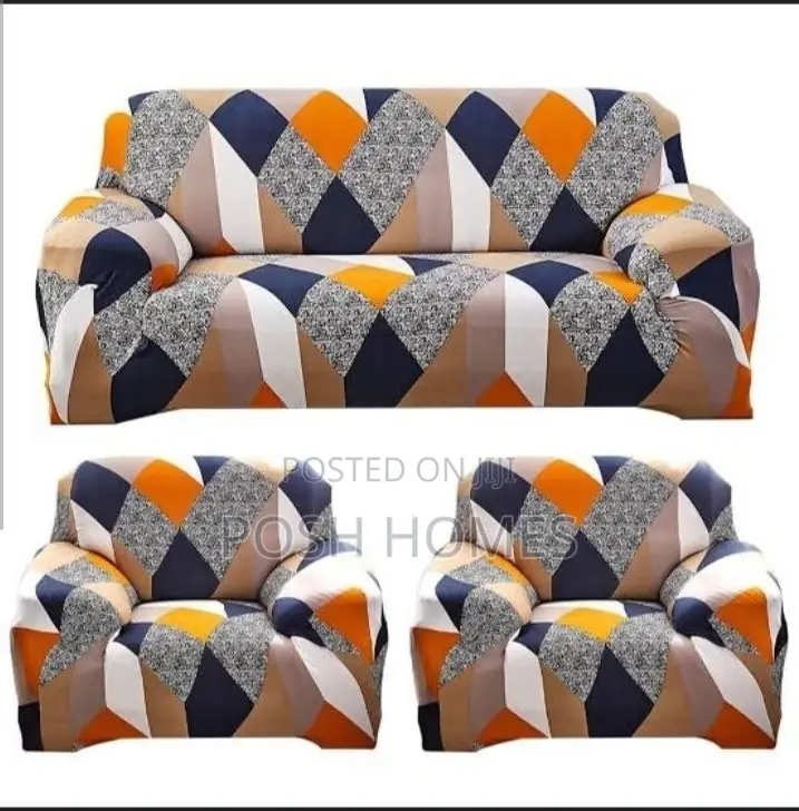 Printed Orange Sofa Covers