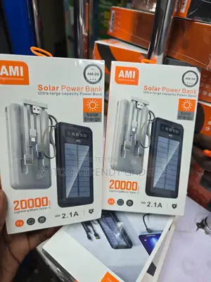 20000mah Ami Am-26 Solar Power Bank Fast Charging Portable