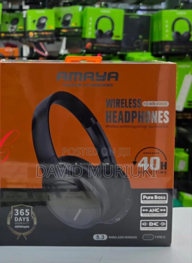 Amaya Aeb-H360d Anc 40hrs Playtime Pure Bass Wireless Headphones - main view