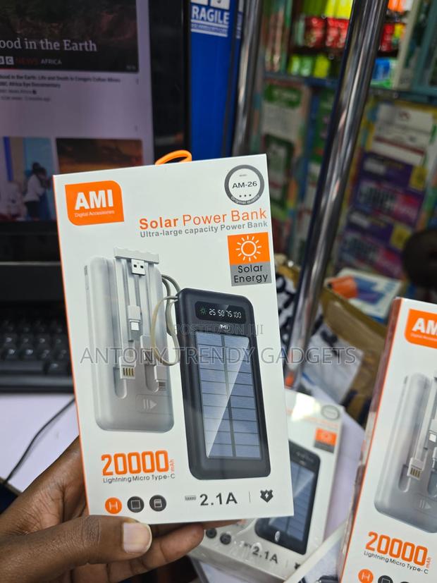 Ami Am-26 Solar Power Bank With Dual Usb 2.1a Output - main view