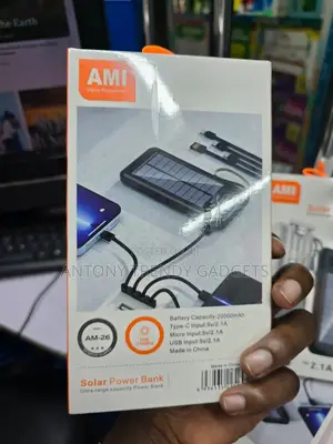 Ami Am-26 20000mah Solar Power Bank, Am-26 20000mah Solar Power Bank