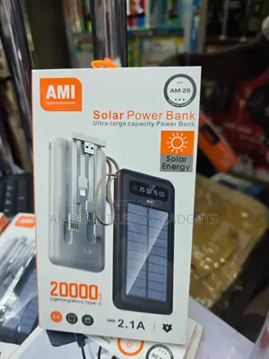 Ami Am-26 20000mah Solar Power Bank, Am-26 20000mah Solar Power Bank