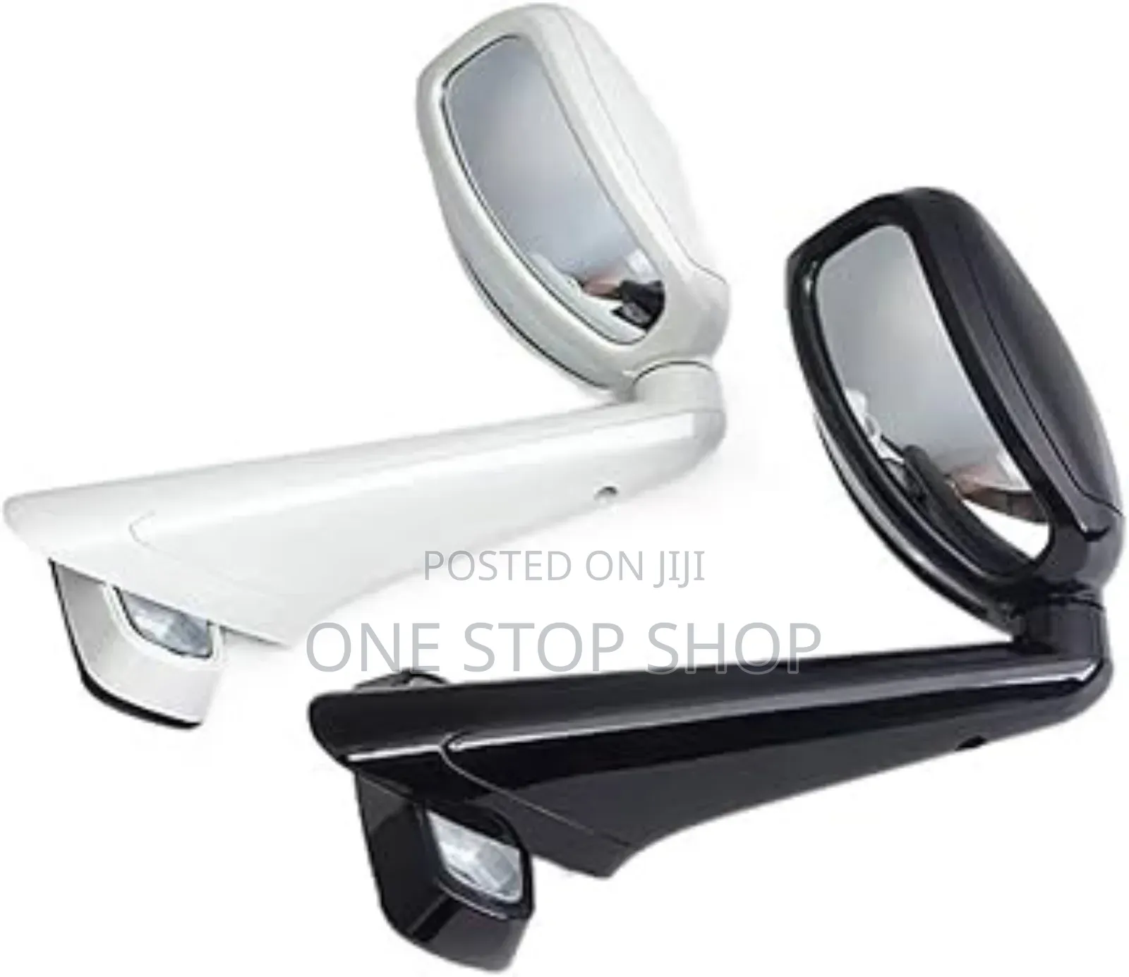 White/Black Engine Hood Wing Wide Angle Mirror for Prado