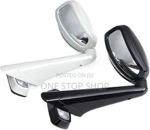 White/Black Engine Hood Wing Wide Angle Mirror for Prado