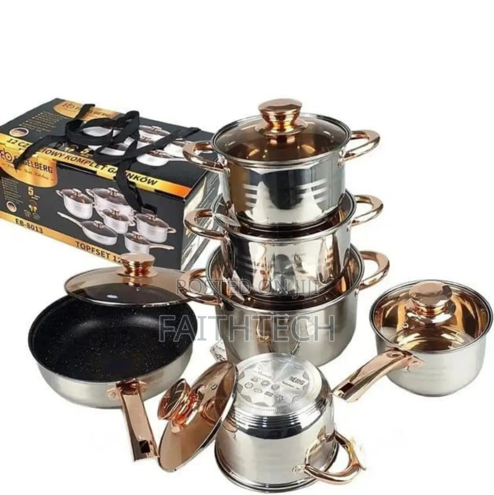 *Engelberg 12pc Stainless Steel Cookware Set*
