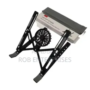 Metallic Laptop Stand With a Fan