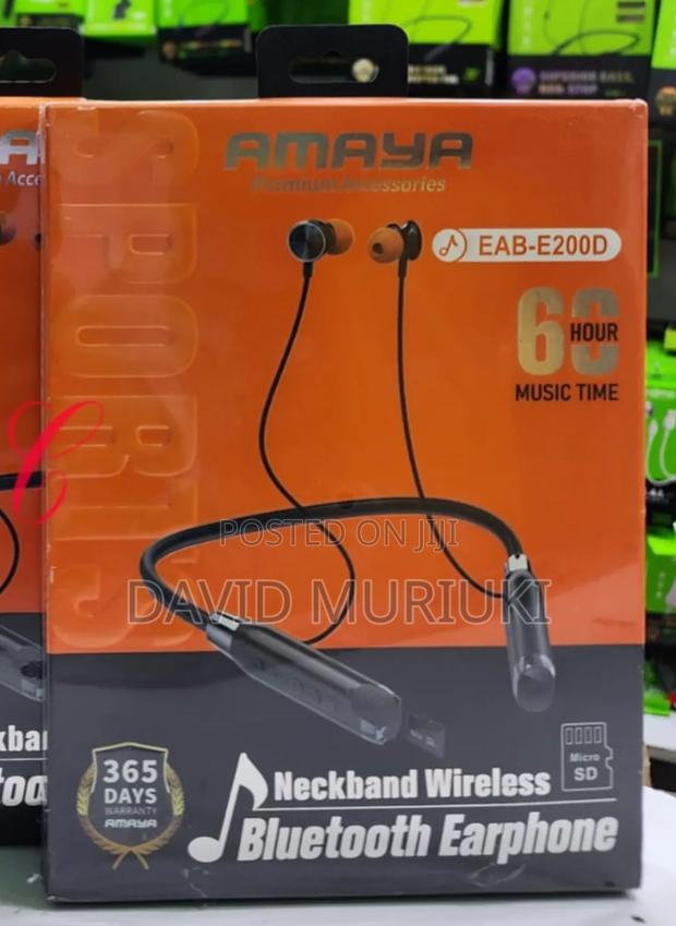 Amaya Eab-E200d 60hrs Playtime Wireless Bluetooth Neckband With Card - main view