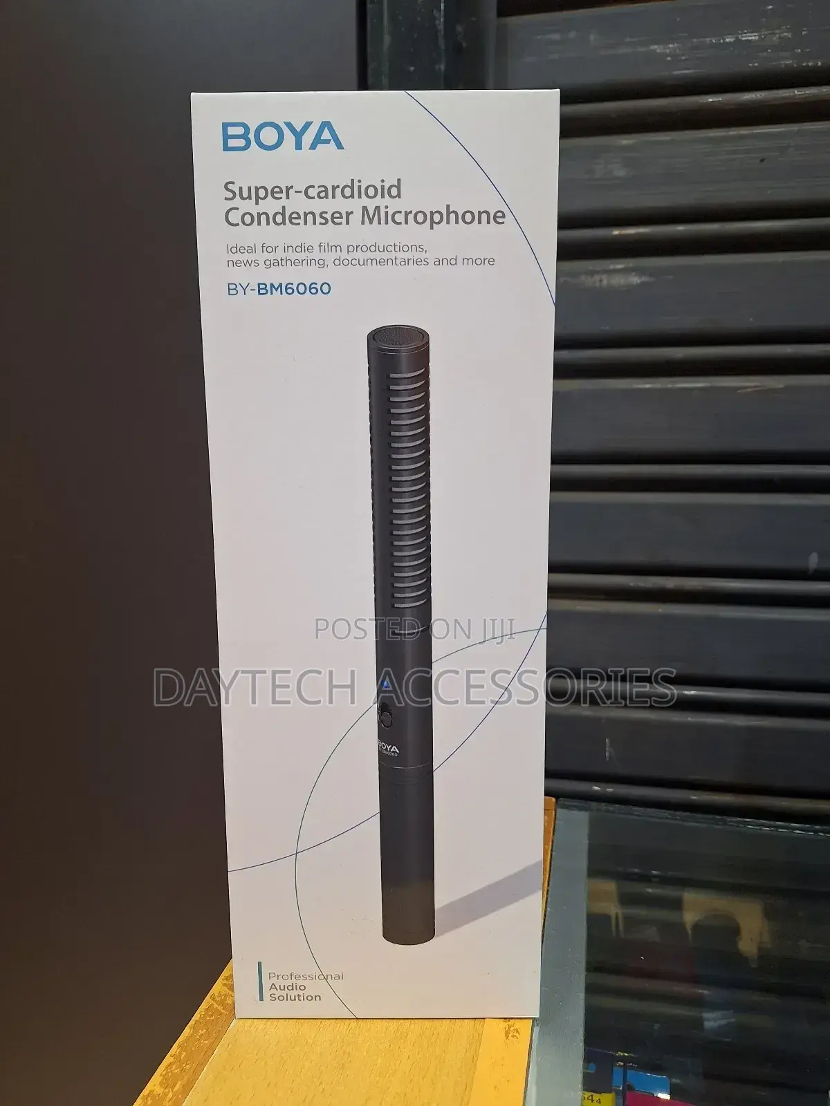 This Is a Boya by-Bm6060 Super-Cardioid Condenser Shotgun Microphone.