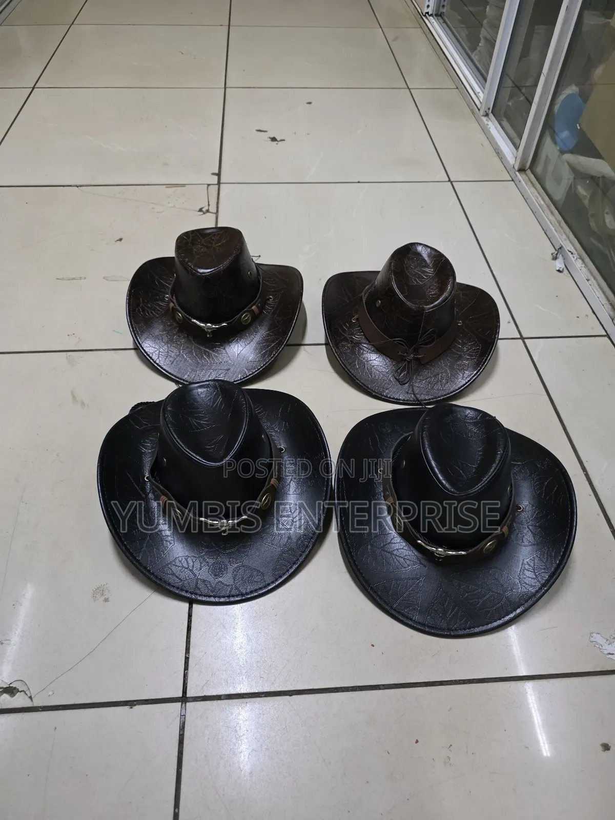 Leather Stylish Cowboys Hats